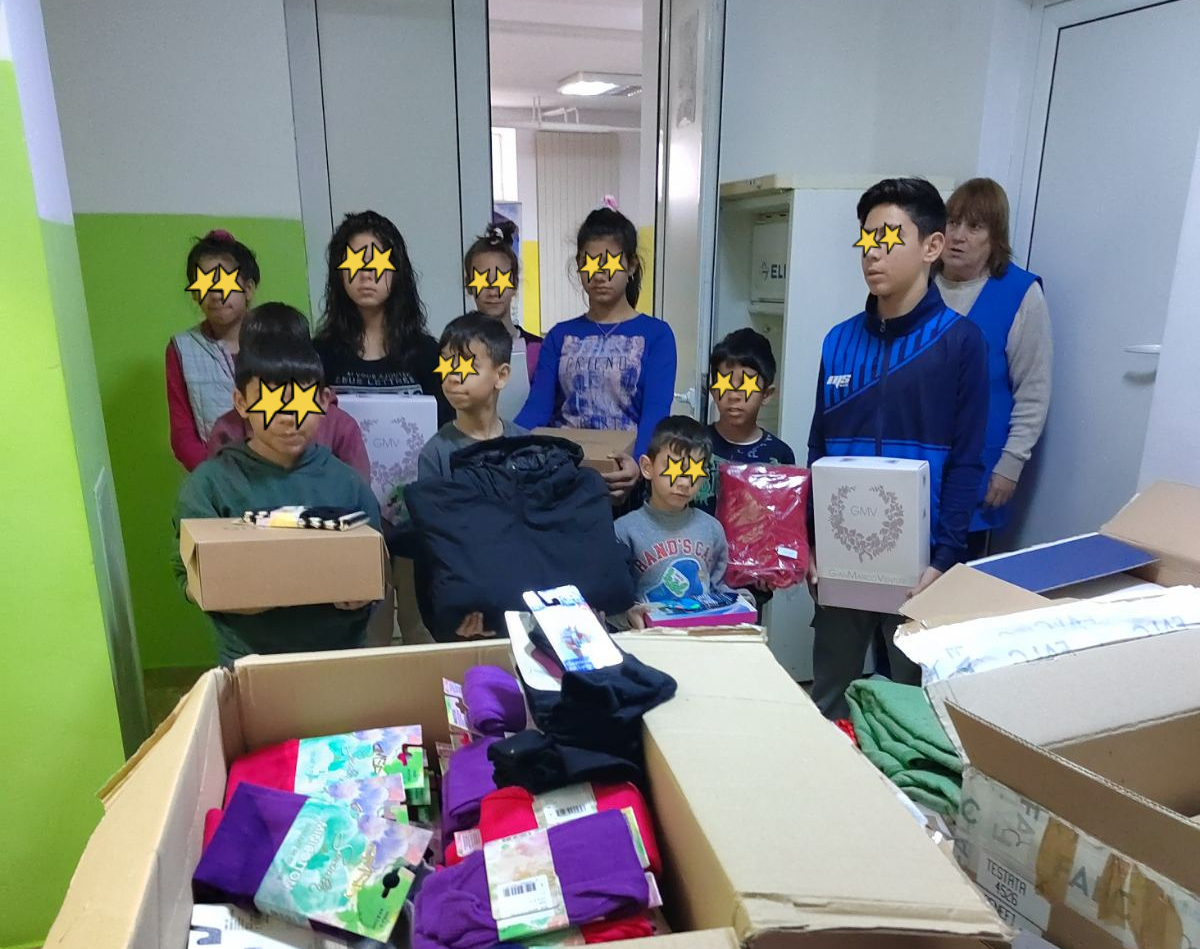 New clothes and shoes for the children from Dolna Banya